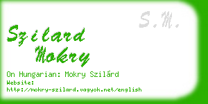 szilard mokry business card